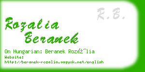 rozalia beranek business card